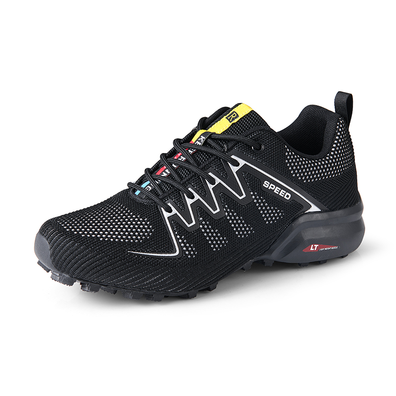 Knit Fabric Lace Up Sneakers - MTB bisiklet ayakkabıları zapatillas ciclismo erkek