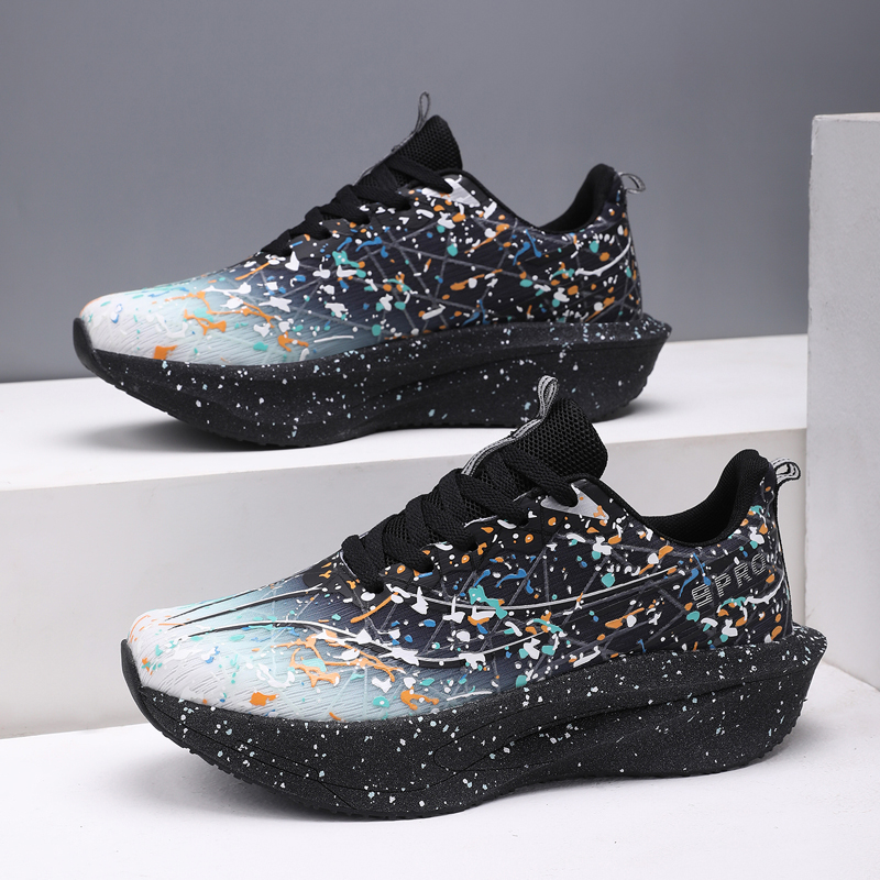 Breathable Mesh Athletic Shoes - Erkekler Maraton Koşu Ayakkabıları Unisex Karbon