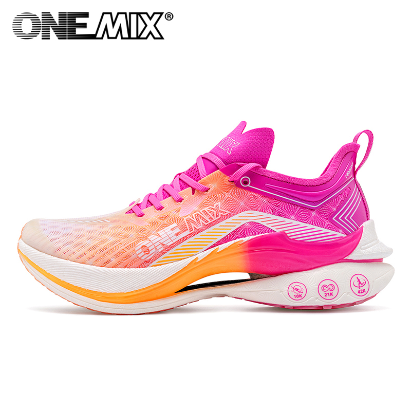 Reflective Night Running Shoes - ONEMIX Kadın Karbon Plakalı Koşu Ayakkabıları