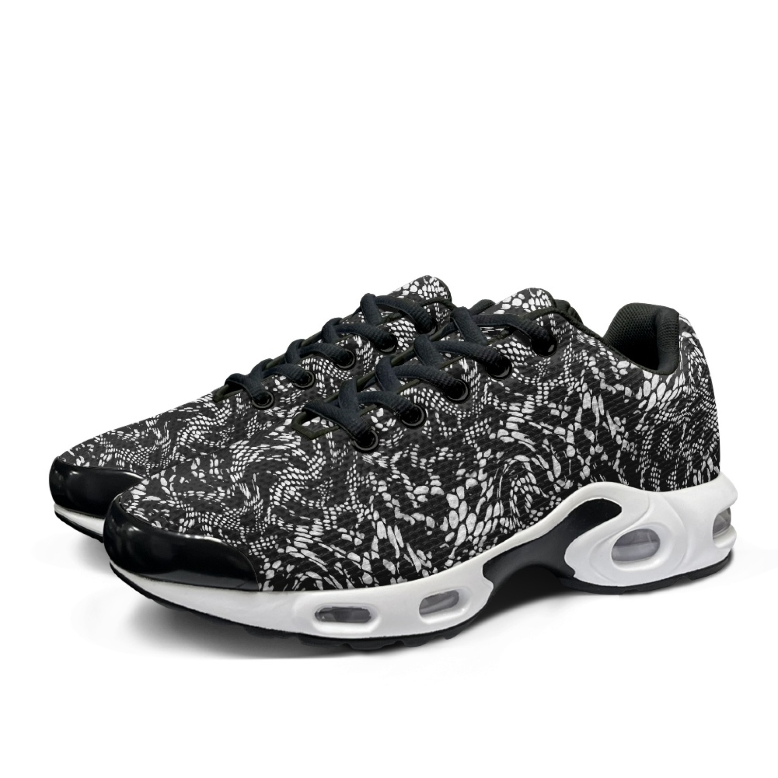 PENSTROLL Yılan Desenli Tasarı - Knit Fabric Lace Up Sneakers incelemesi ve fiyatı